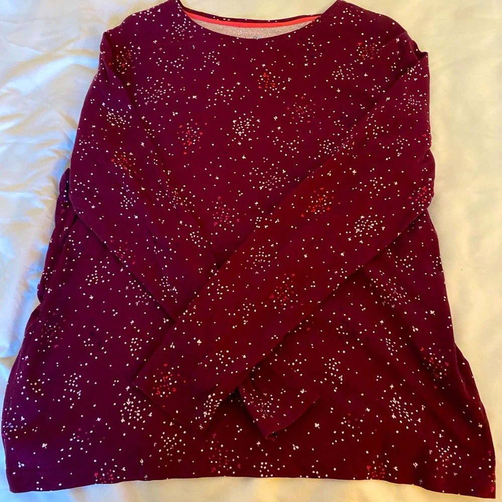 Croft & Barrow Burgundy Long Sleeve Shirt